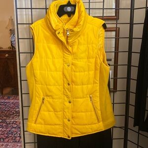 New with tags! Tyler Boe vest.  Yellow🌼 to add a little bright to winter! Large